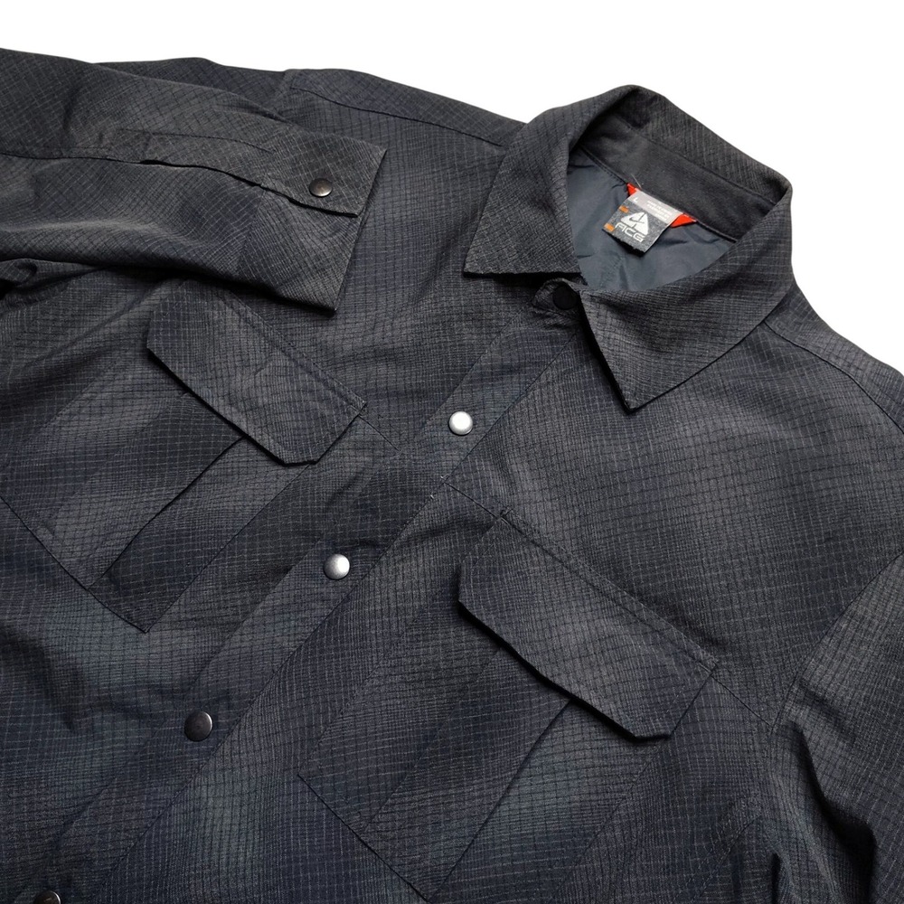 Vintage Nike ACG Shirt Quilt Lined Snap Front 90s Outdoor Jacket Shacket Size L